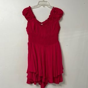 UO Rosie Smocked Tiered Ruffle Romper
